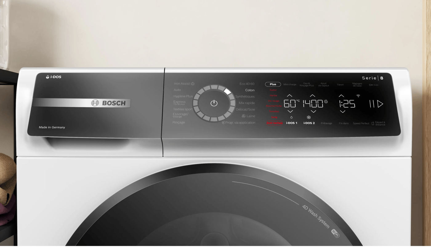 מכונת כביסה פתח קדמי 9 ק"ג &nbsp;Bosch WGB244A2FR - תוצרת גרמניה צבע לבן